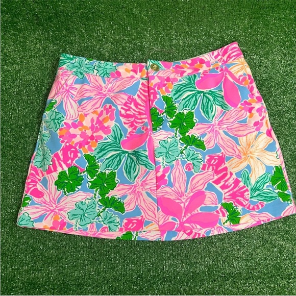 Lilly Pulitzer Pink and Blue Patterned Skirt - Picture 3 of 6